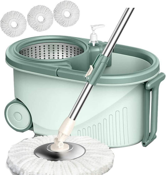 360° Spinning Mop & Bucket Set with Adjustable Handle